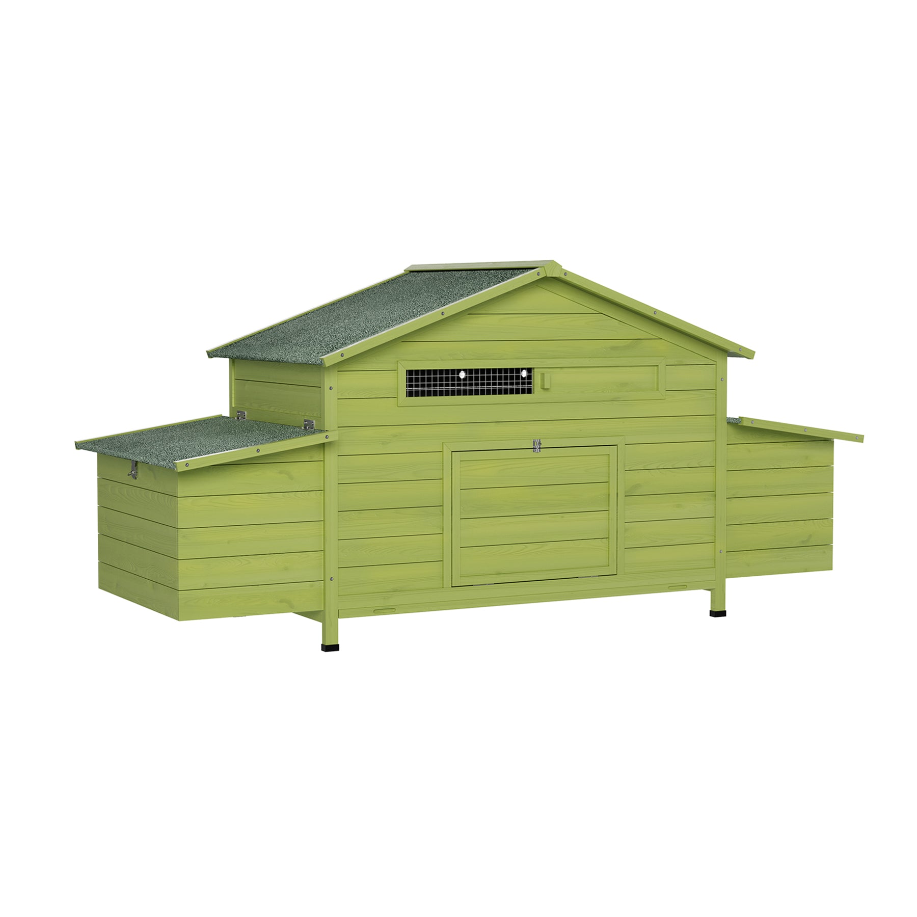 Large Wooden Chicken Coop with Free-Range Doors