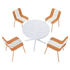 Summer 4-Pack Modern Striped Color Block Chairs