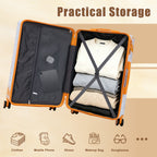 20"/24"/28" 3 Pcs/set in PC Spinner Wheel Luggage - Orange