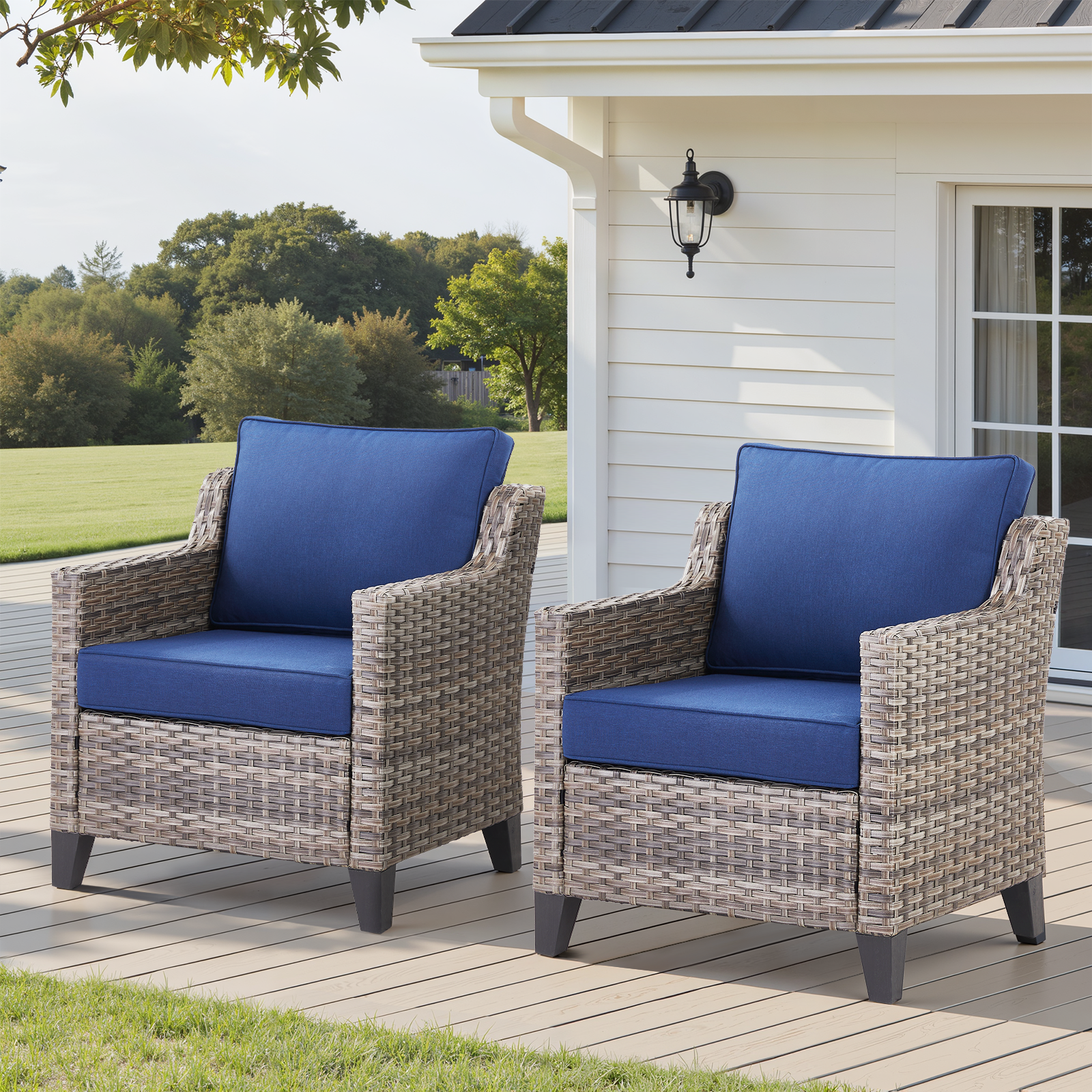 Outdoor Patio Arm Chairs Set of 2