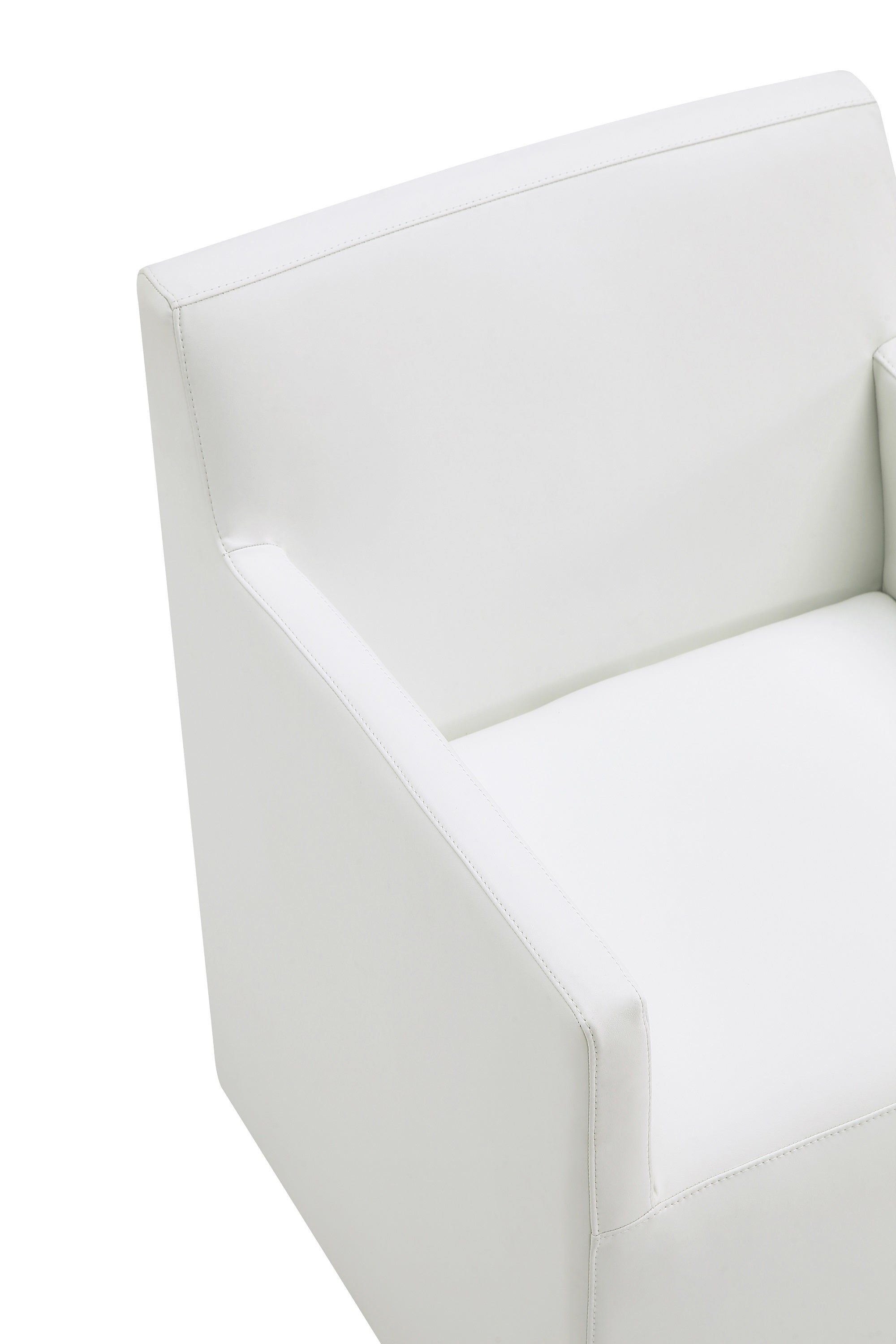 Anna Square Vegan Leather Armchair