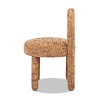 Penny Round Arched Upholstered Dining Side Chair, Set of 2, Golden