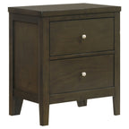 Clement Dark Cocoa 2-Drawer Nightstand Bedside Table