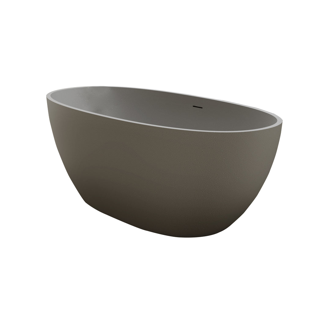 67'' Freestanding Bathtub Resin Stone Soaking Bathtub