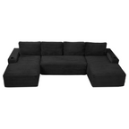 Compressible U-Shaped Sectional Sofa Set