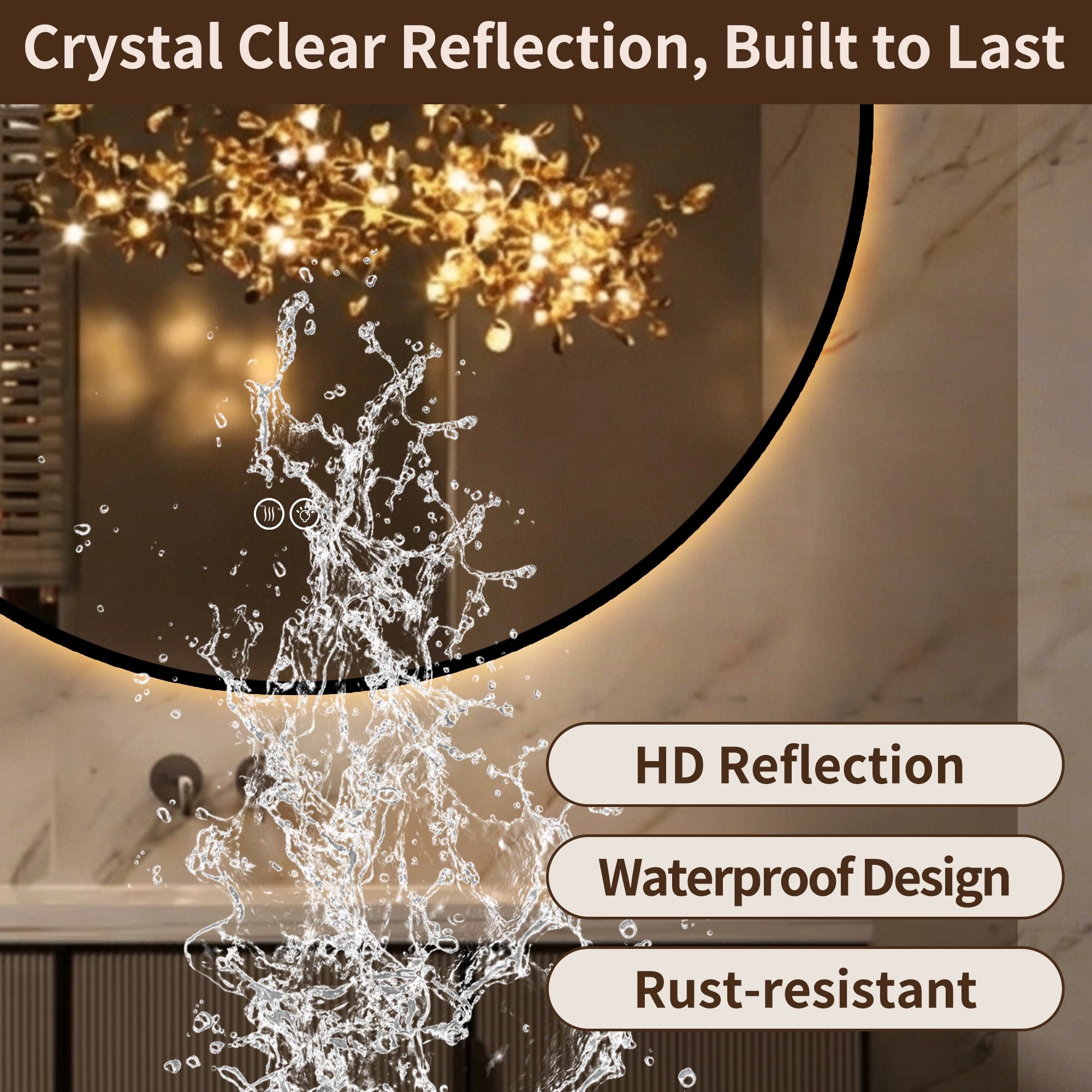 24" Round Bathroom Mirror