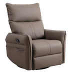 PU Rocking Recliner Chair with 360° Swivel