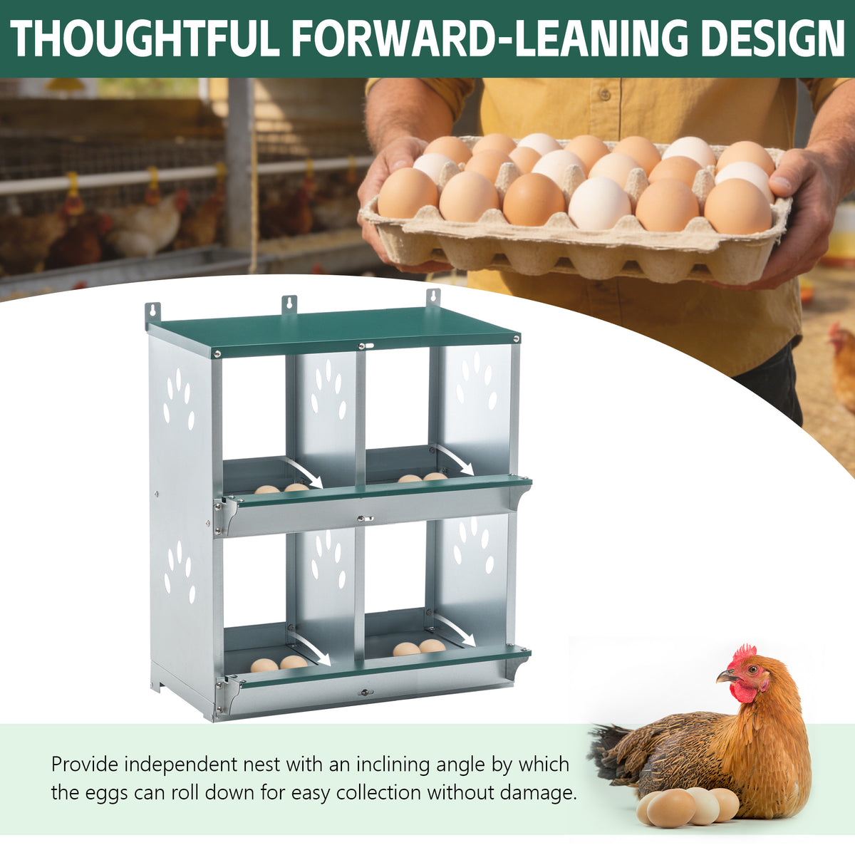4 Compartment Chicken Nesting Boxes