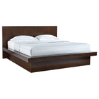 Tokyo Cappuccino Wood Eastern King LED Panel Bed