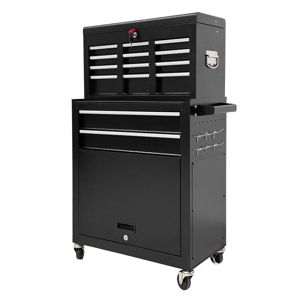 8-Drawer High-Capacity Rolling Tool Chest, Black