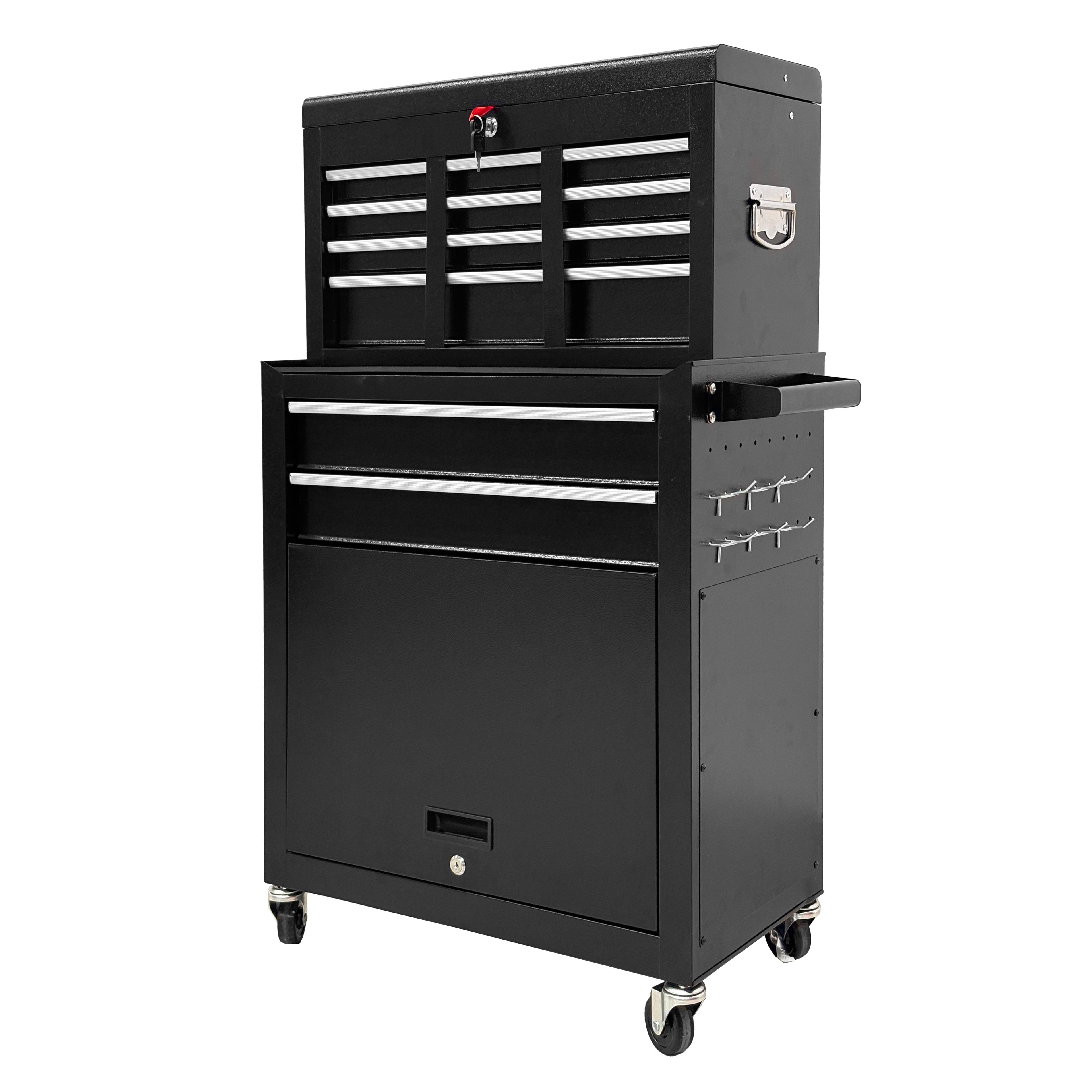 8-Drawer High-Capacity Rolling Tool Chest, Black