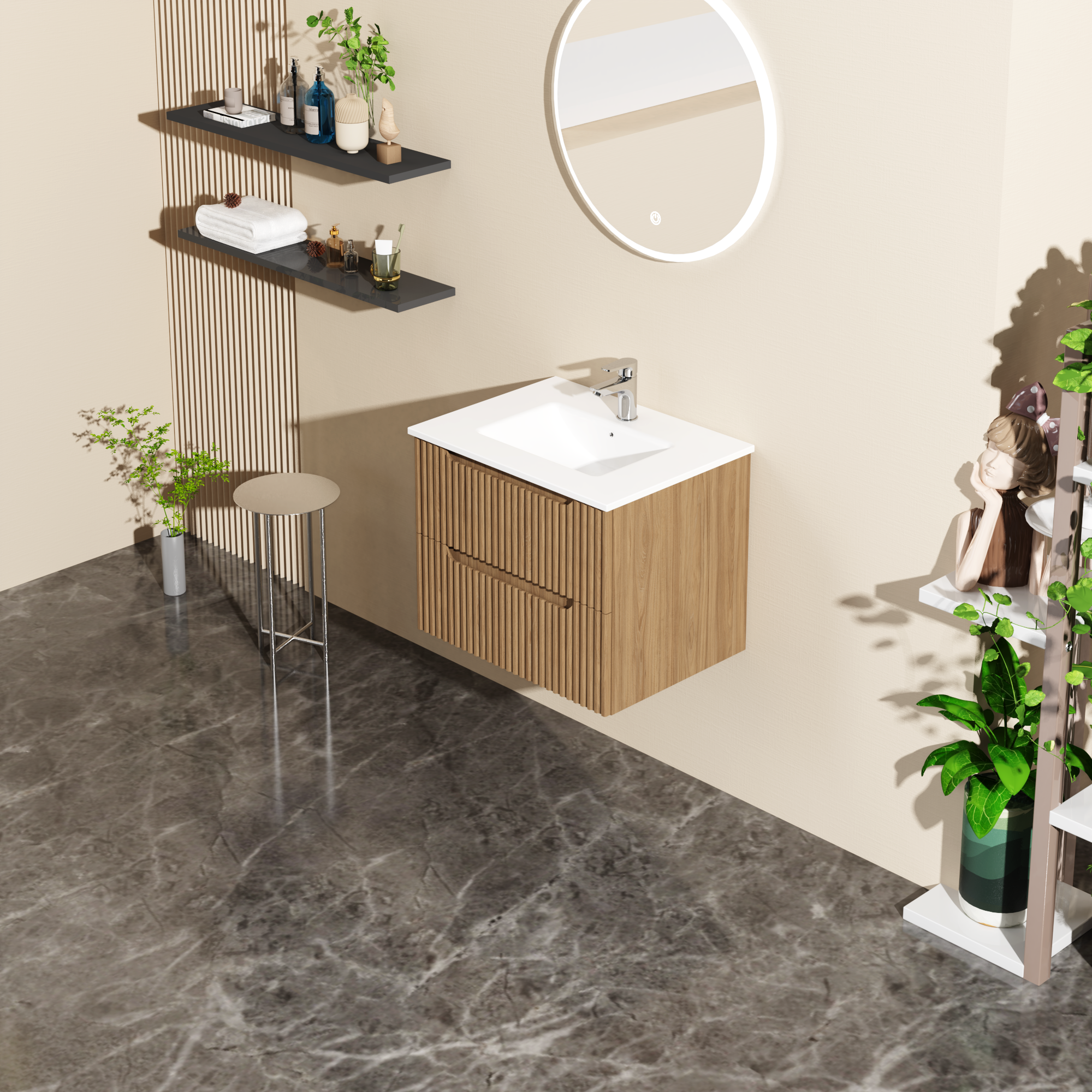 Goodyo 24" Wall-Mount Bathroom Vanity Cabinet