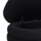 Fuji 49" Upholstered Oval Storage Bench, Ebony