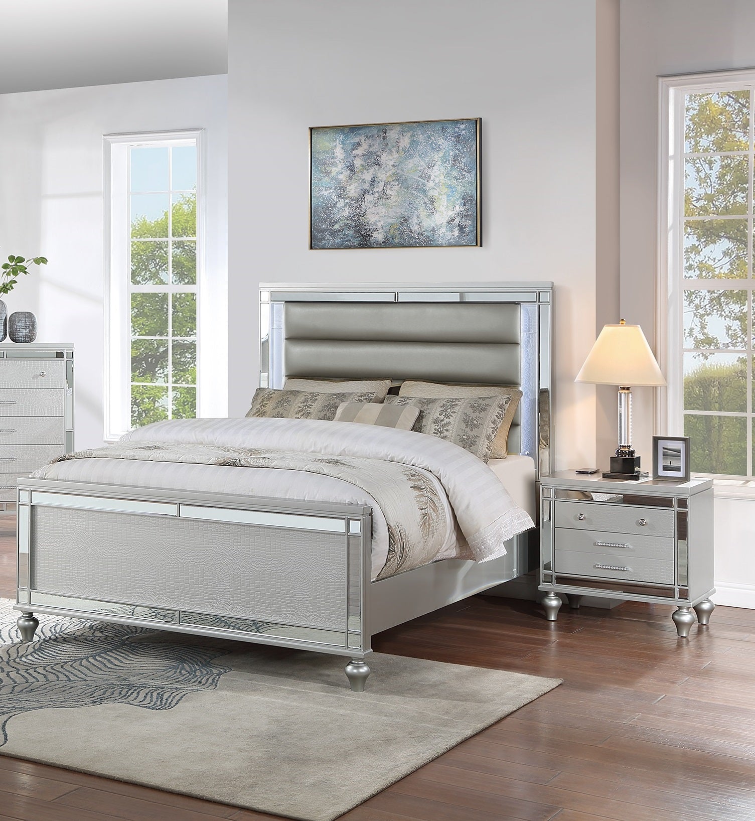 Bedroom Furniture Modern Queen Size Bed Set