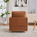 30.7"W Upholstered Square Swivel Accent Chair