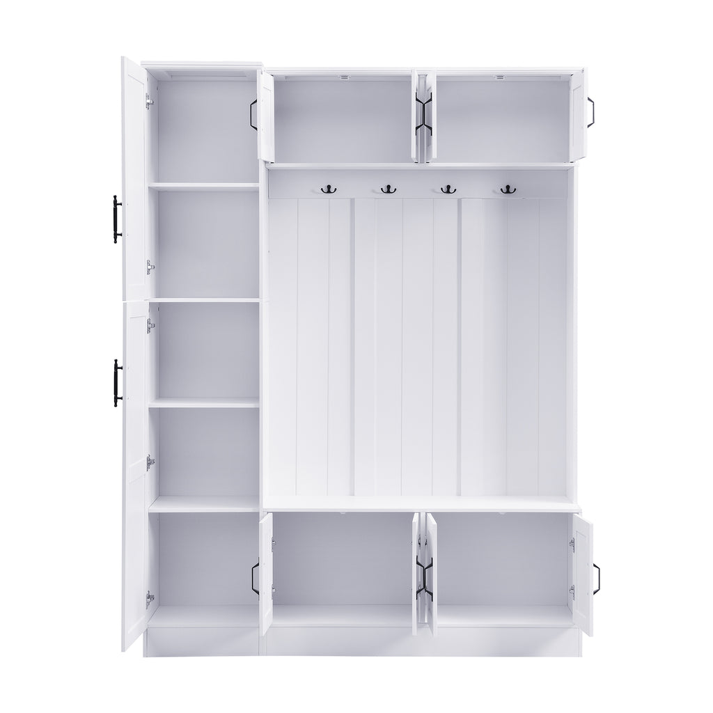 Vibe Haus 79'' Tall Modern Hall Tree with Shoe Storage