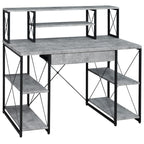 Grey and Black Writing Desk