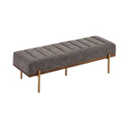 Upholstered Channel Tufted Ottoman Bench Seat