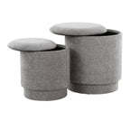 Upholstered Contemporary Ottoman Set