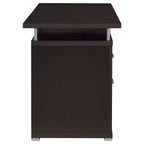 Rochelle Cappuccino 2-Drawer Office Computer Desk