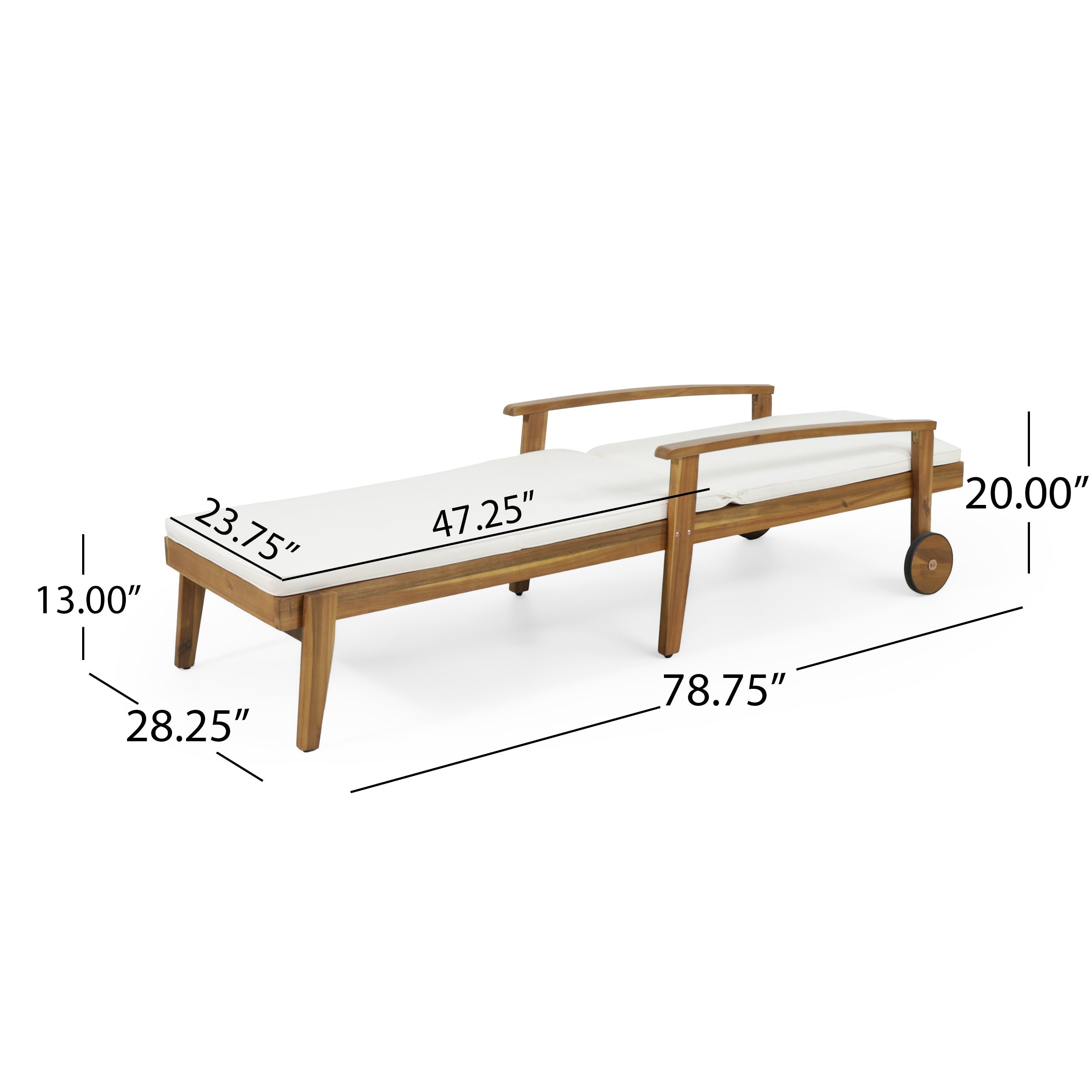 Jason Chaise Lounge White