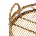 Set of 3 Round Bamboo Decorative Trays