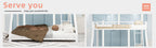 Metal Bunk Bed Twin Over Full Size with Removable Stairs