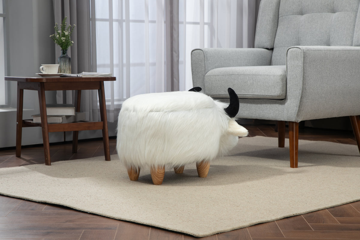 Harry the Buffalo Cow Storage Ottoman-