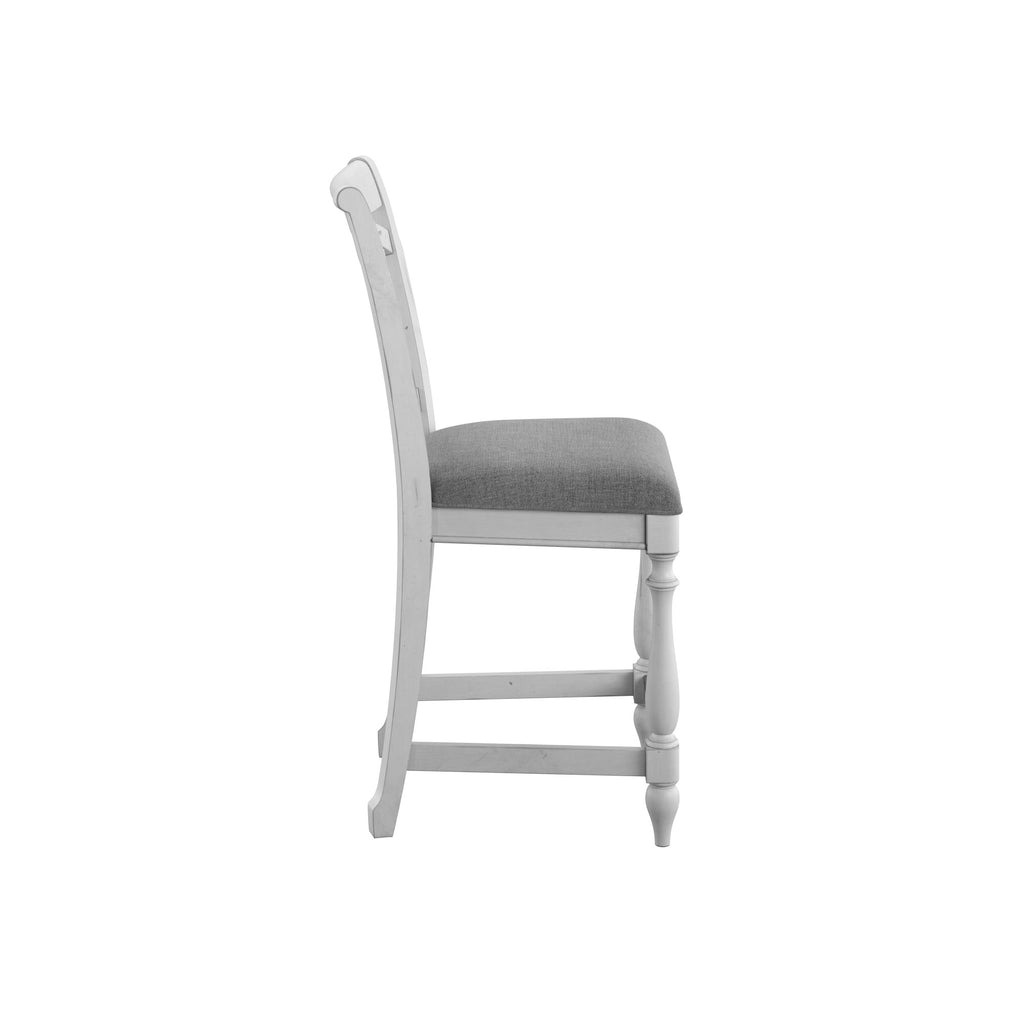 Gray Slat Back Barstools, Set of 2