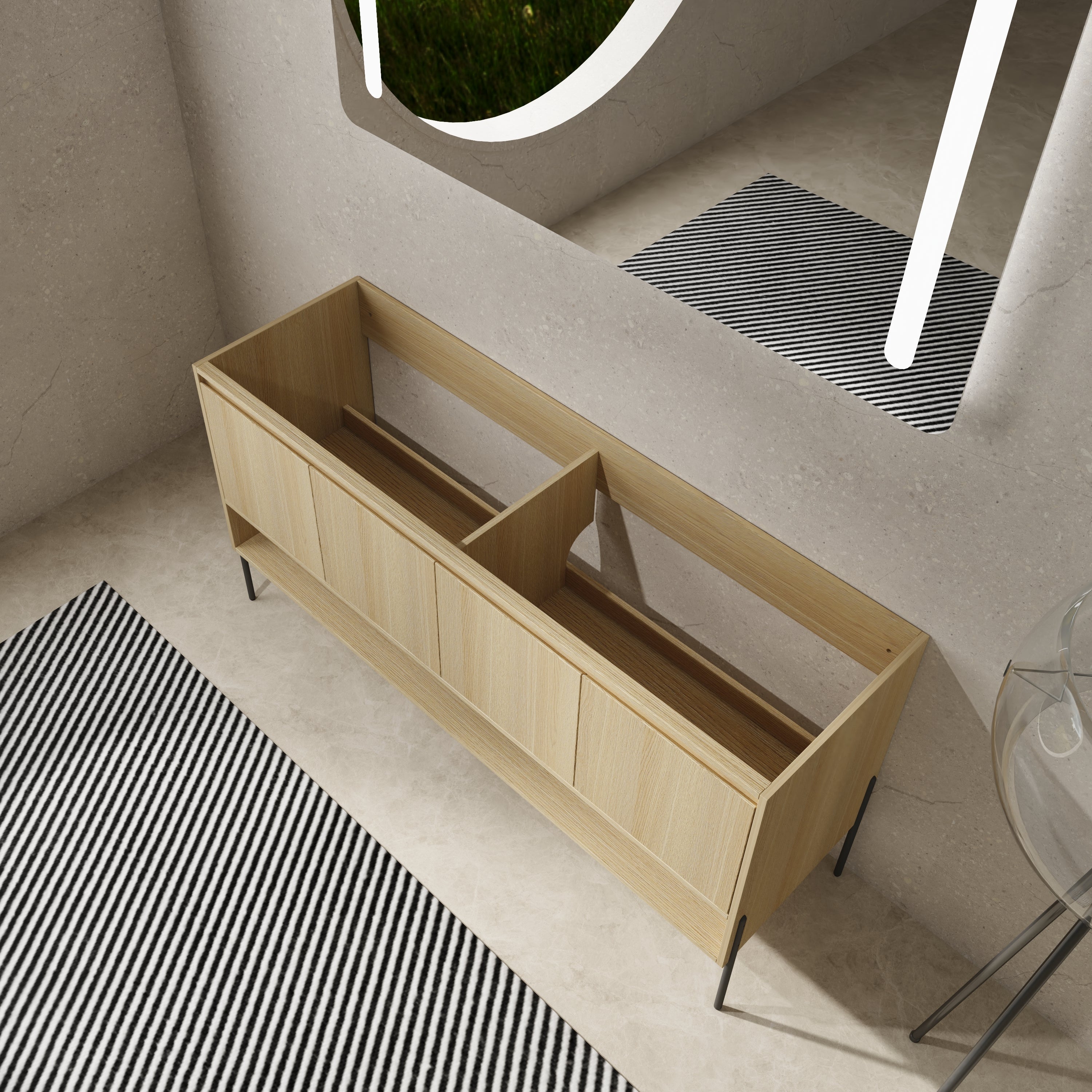 60" Freestanding Bathroom Vanity