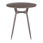 Round Dinette Table in Antique Metal