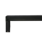 Black Acacia Wood Chaise Lounge - 4-Position Adjustable Recliner