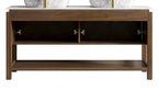 Indigo 60'' Freestanding Cabinet with 4 Doors & Open Shelf, Carrara
