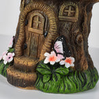 Tree Stump Fairy House Stool Garden Statue