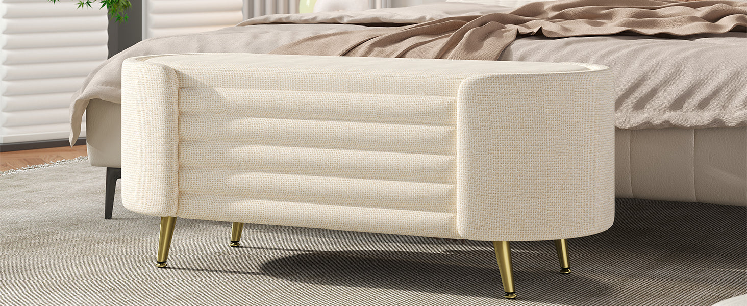 Modern Storage Ottoman Upholstered Storage Bench