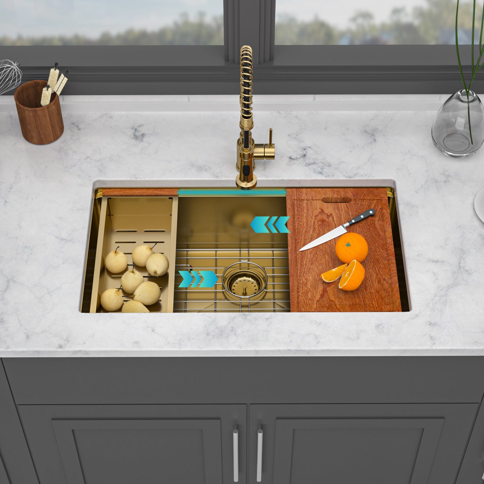 Undermount Workstation Kitchen Sink