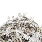 Iced Leaf/Twig Ball Christmas Tree Ornaments