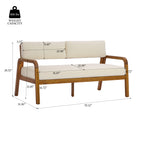 4-Piece Outdoor Sofa Set with Cushions Outdoor Loveseat & Coffee Table Set