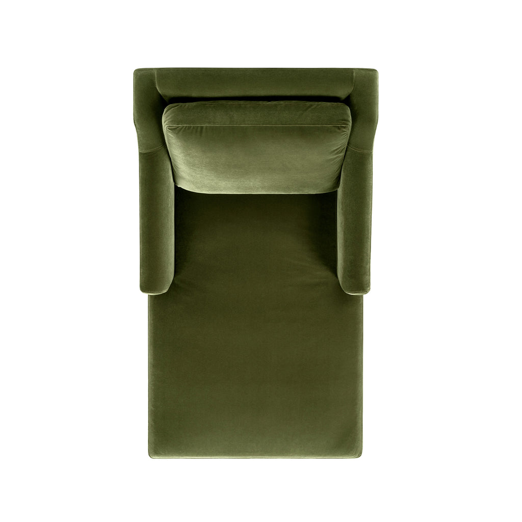 Josephine 60" Upholstered Chaise Lounge, Olive