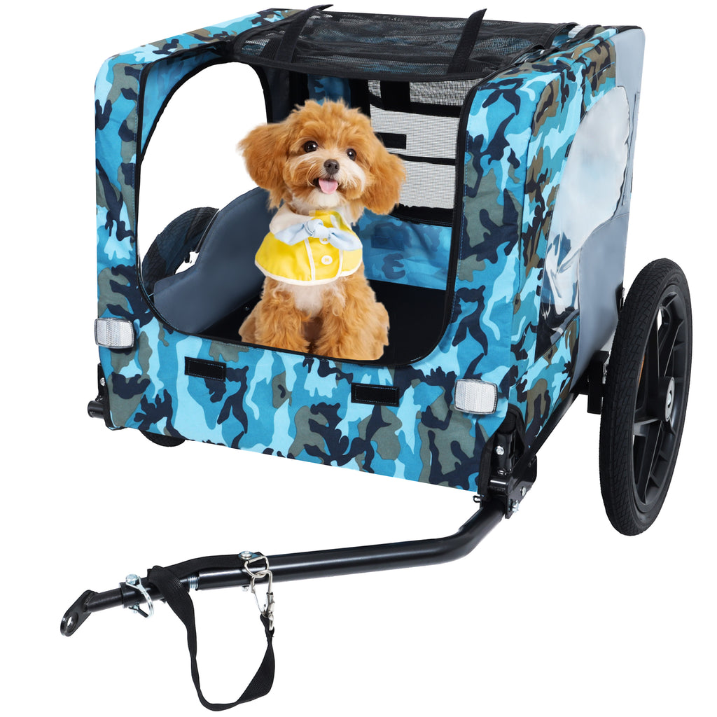 Outdoor Heavy Duty Collapsible Pet Bike Trailer