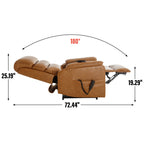 Brown Leatheraire Dual Motor Power Lift Recliner Chair