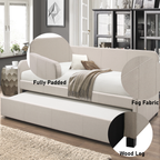 Jagger Fog Fabric Daybed With Trundle (Twin)
