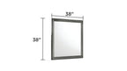 Blaze Modern Style Mirror Made with Wood in Metallic Gray