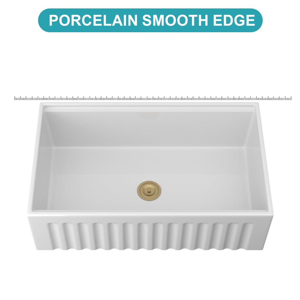 33 Inch White Farmhouse Kitchen Sink