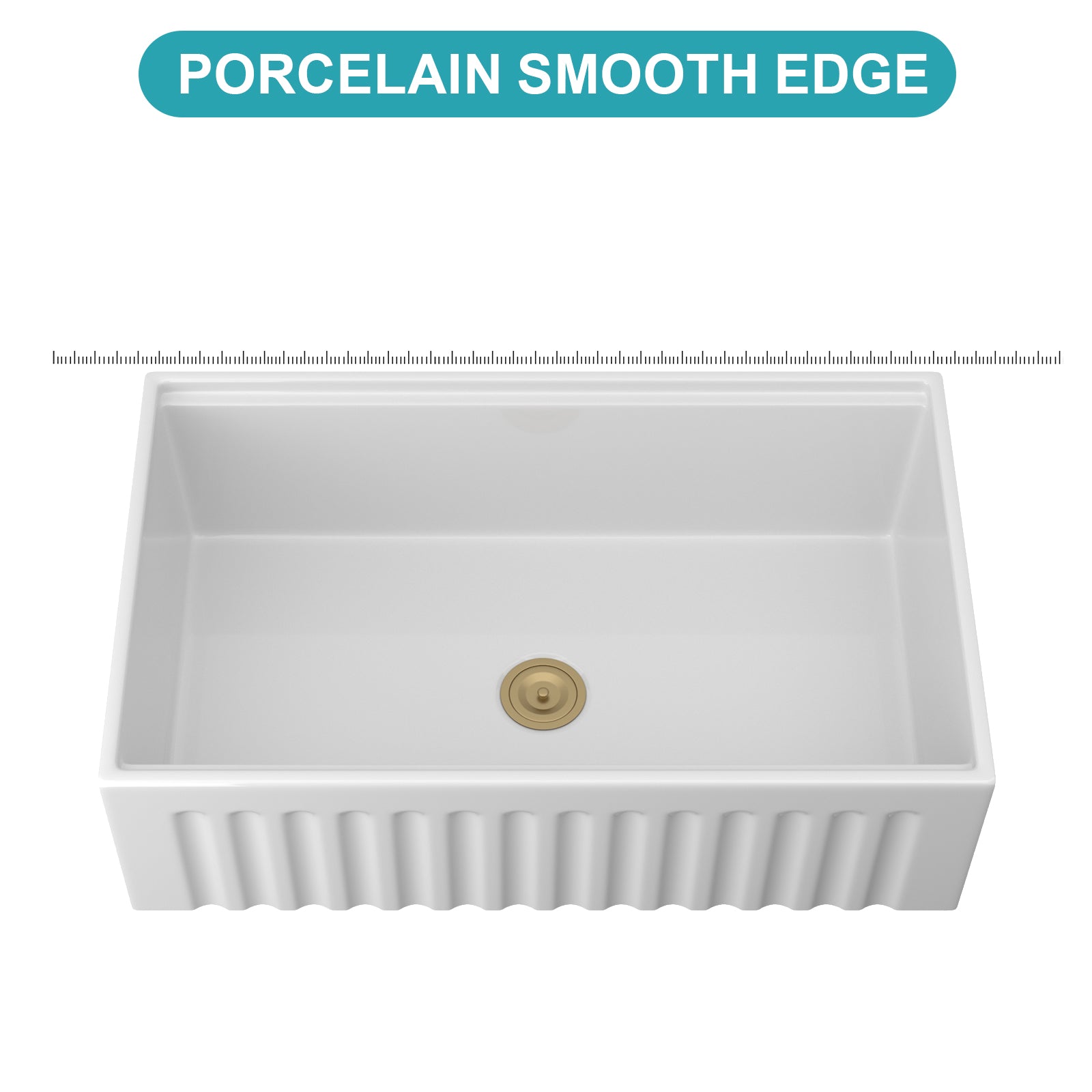 33 Inch White Farmhouse Kitchen Sink
