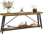 70.9" Extra Long Rustic Industrial Sofa Table