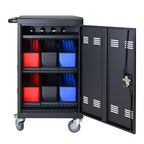 Tablet Laptop Device Basket for Mobile Charging Trolley - Black