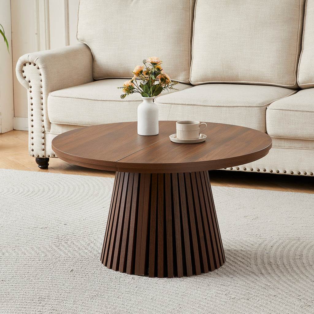 Flexible Round Wooden Coffee Table