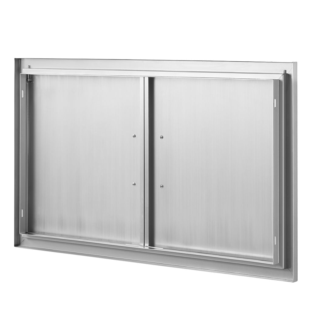 BBQ Access Door, 36W x 21H Inch Double Outdoor Kitchen Door
