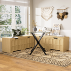 3-Piece L-Shaped Multifunctional Storage Bench